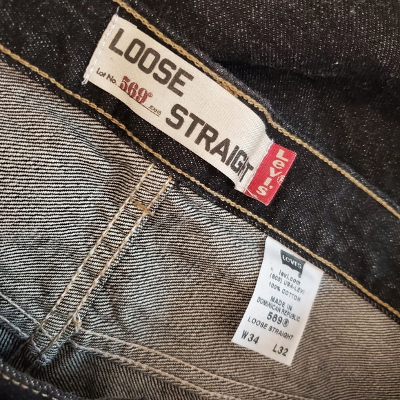 Levi's 569 Jeans Mens Loose Fit Slight Stretch Straight Leg Levi's 34 x 32 NWOT - Picture 4 of 13